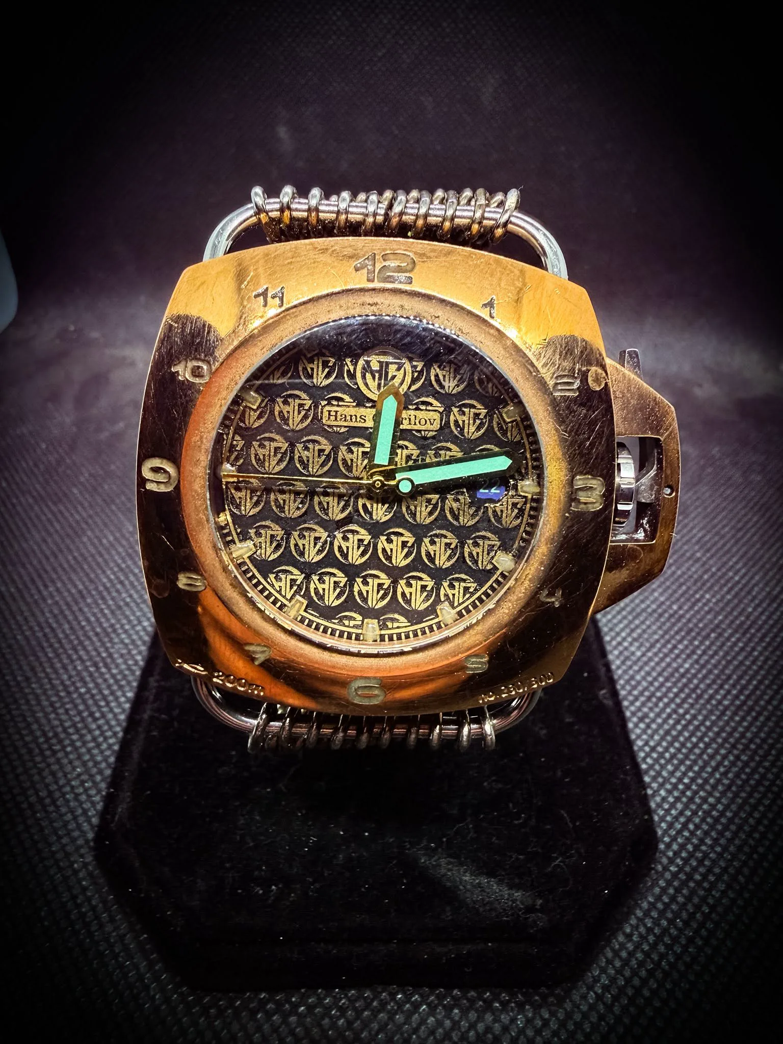 Batiscafo Quadro Bronze Black & Brass Dial custom build — Reno